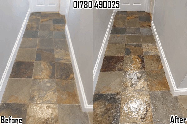 Slate stripping cleaning and sealing in Newstead & Stamford 01780 490025